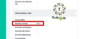Lire la suite à propos de l’article Le champs “Numéro adhérent” devient “Numéro interne” dans SAGA
